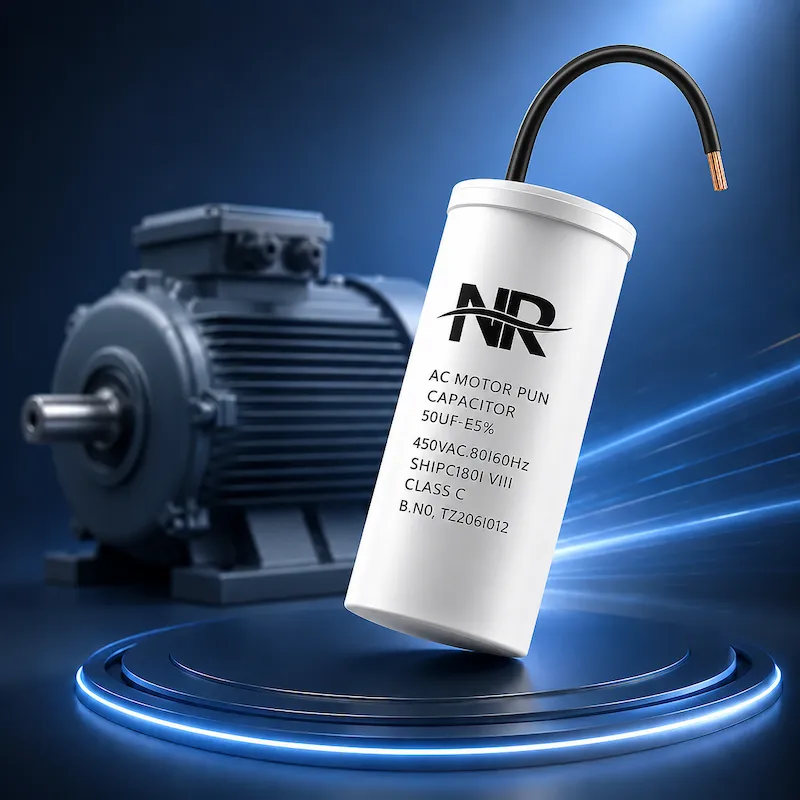 AC Motor Run Capacitor – 1 to 100 µF, 250V / 330V / 440V AC, Metallized Polypropylene Film – NR Capacitor, Hosur