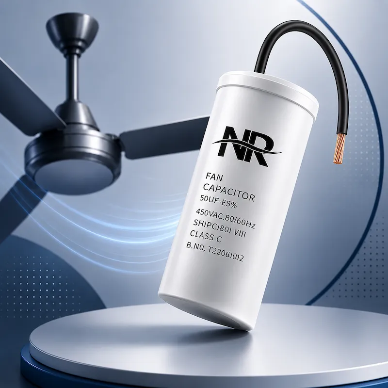 Ceiling & Exhaust Fan Capacitor – 1 to 6 µF, 250 to 440 VAC, MPP Dielectric – NR Capacitor